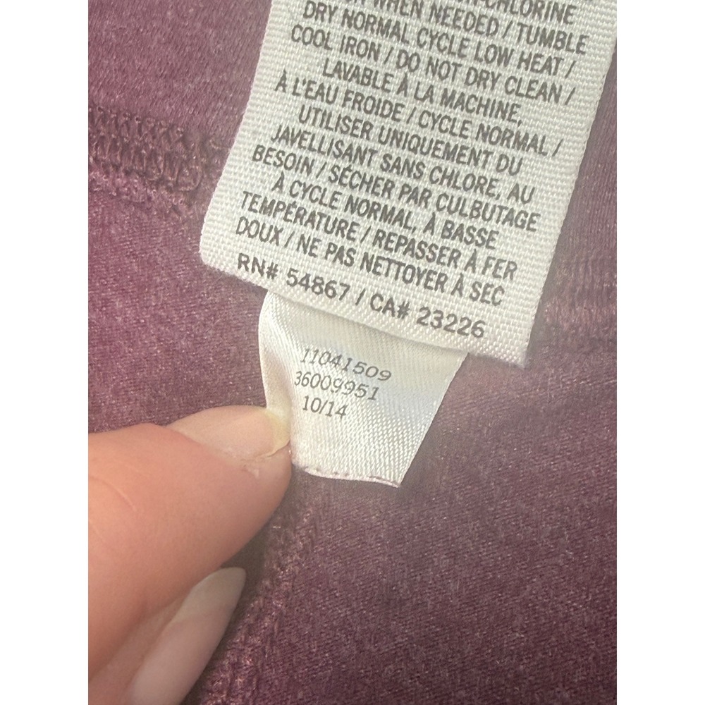 Victoria's Secret PINK Burgundy Heathered Mid Rise Leggings Womens‎ Medium Y2K - Picture 9 of 10